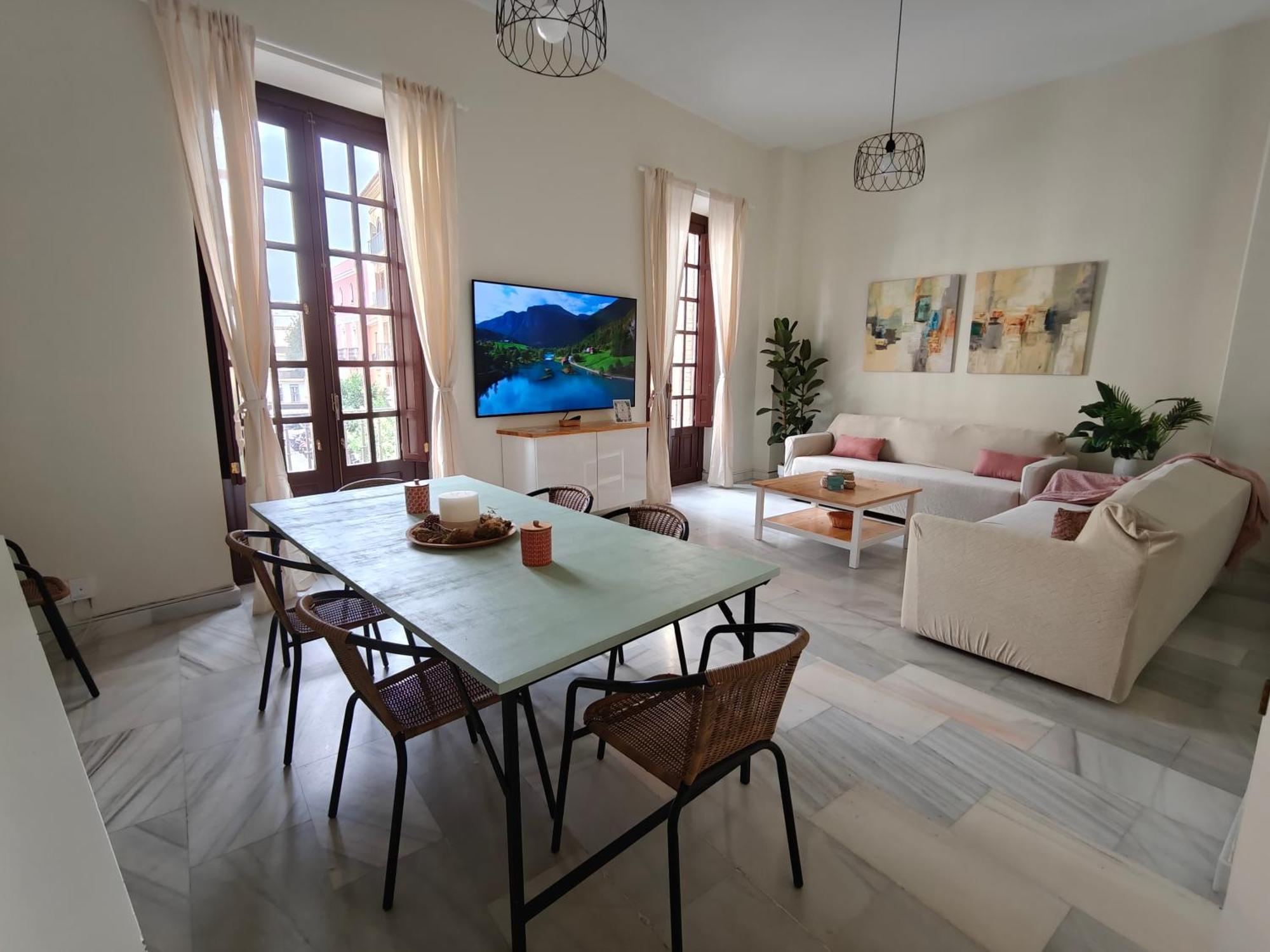 Charming Bright Apartment With Balconies On Cuesta Del Rosario Sevilla Kültér fotó